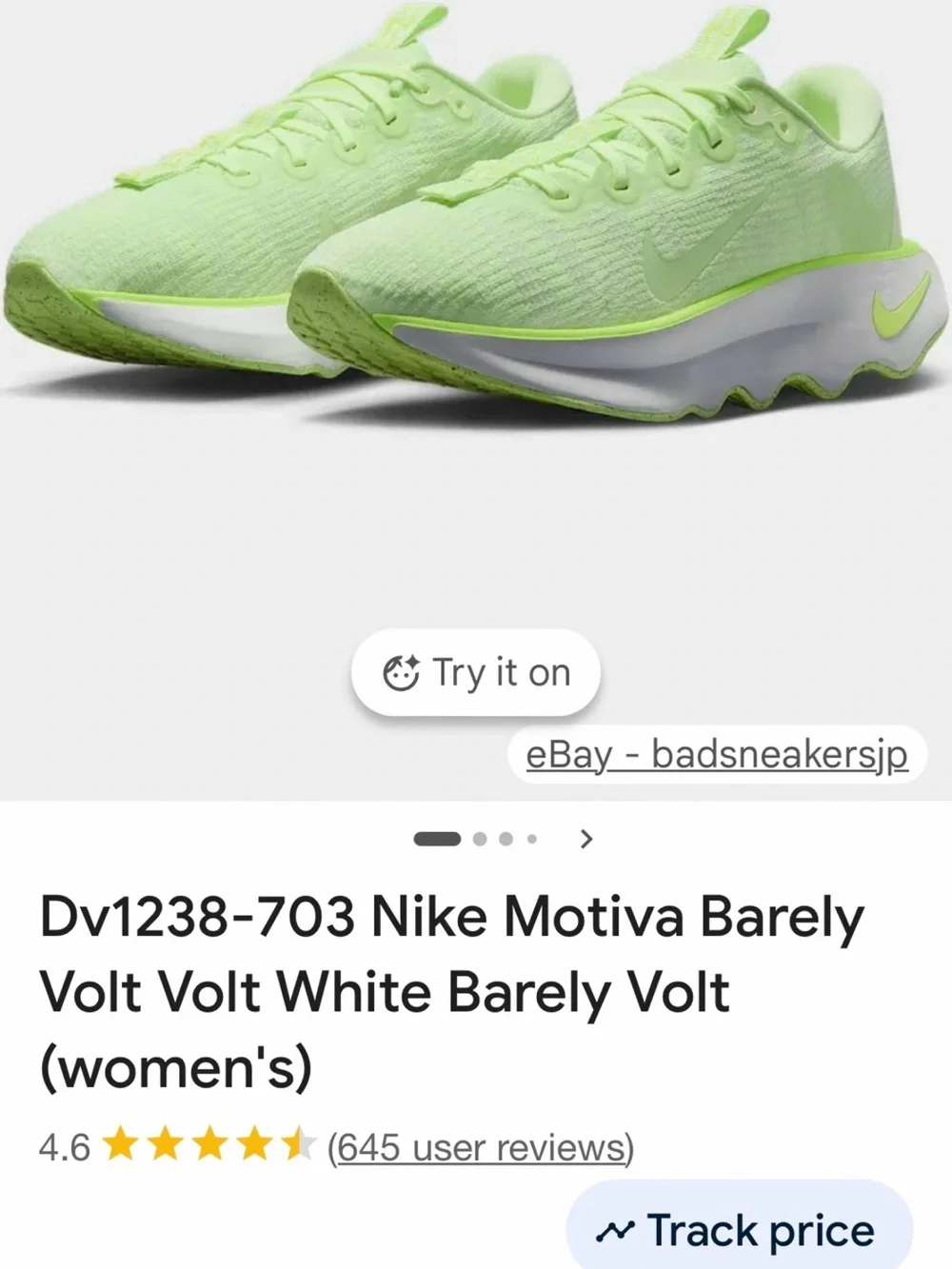 Nike Women's Motiva Barely Volt Sneakers